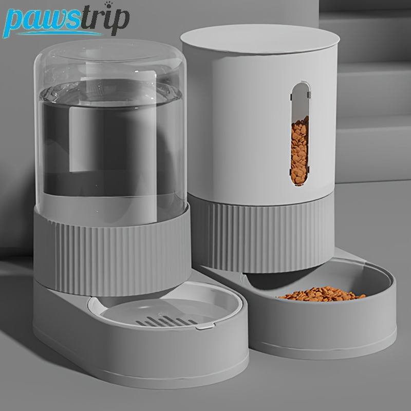 Xxl Food Storage Container - เครื่องให้อาหารแมวความจุขนาดใหญ่เครื่องให้น้ำแมวอัตโนมัติชามอาหารแมวแรงโน้มถ่วงภาชนะเก็บอาหารสำหรับแมวสุนัขสัตว์เลี้ยง