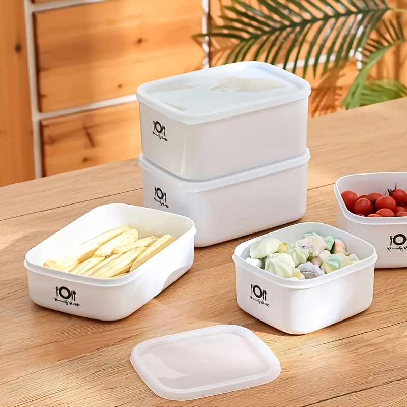 Food Storage Lunch Box - กล่องอาหารกลางวันพลาสติกทรงสี่เหลี่ยมสำหรับใส่อาหาร เกรดอาหาร พร้อมฝาปิด ปิดสนิท เก็บรักษาอาหารได้ดี เหมาะสำหรับนักเรียน