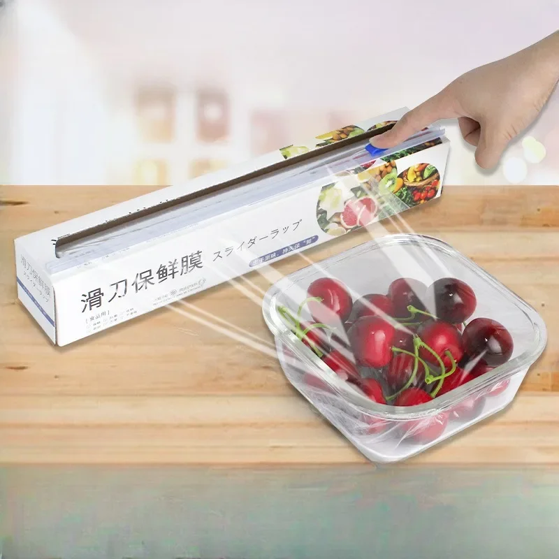 Xxl Food Storage Container - ฟิล์มถนอมอาหารแบบม้วนใหญ่ 1-5 ชิ้น พร้อมที่ตัดแบบเลื่อน บรรจุในกล่อง ใช้งานสะดวก