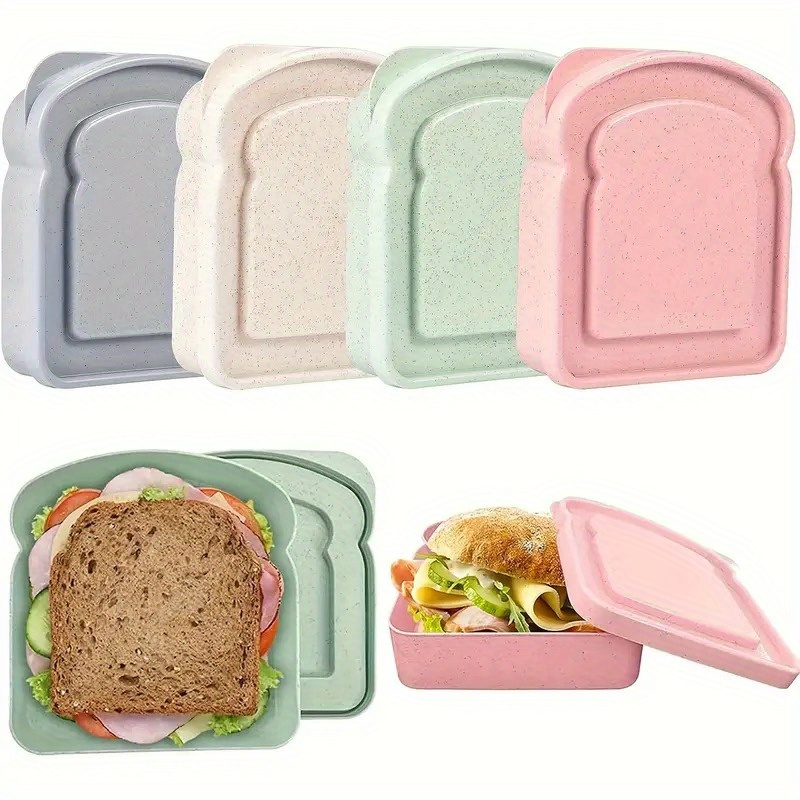 Food Storage Lunch Box - กล่องเบนโตะ 1 ชิ้น, ภาชนะแซนวิช, สําหรับกล่องอาหารกลางวันพลาสติก Toast