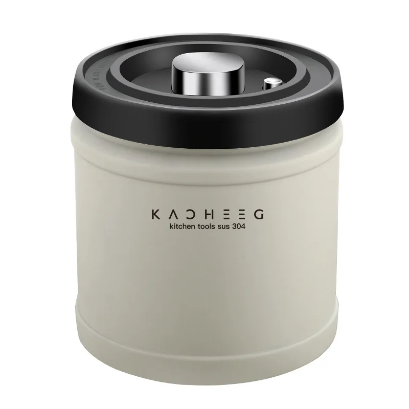 Food Storage Acrylic Containers - ภาชนะเก็บกาแฟสแตนเลส ปิดผนึกสุญญากาศ สำหรับเก็บเมล็ดกาแฟ อาหาร ภาชนะจัดระเบียบในครัว