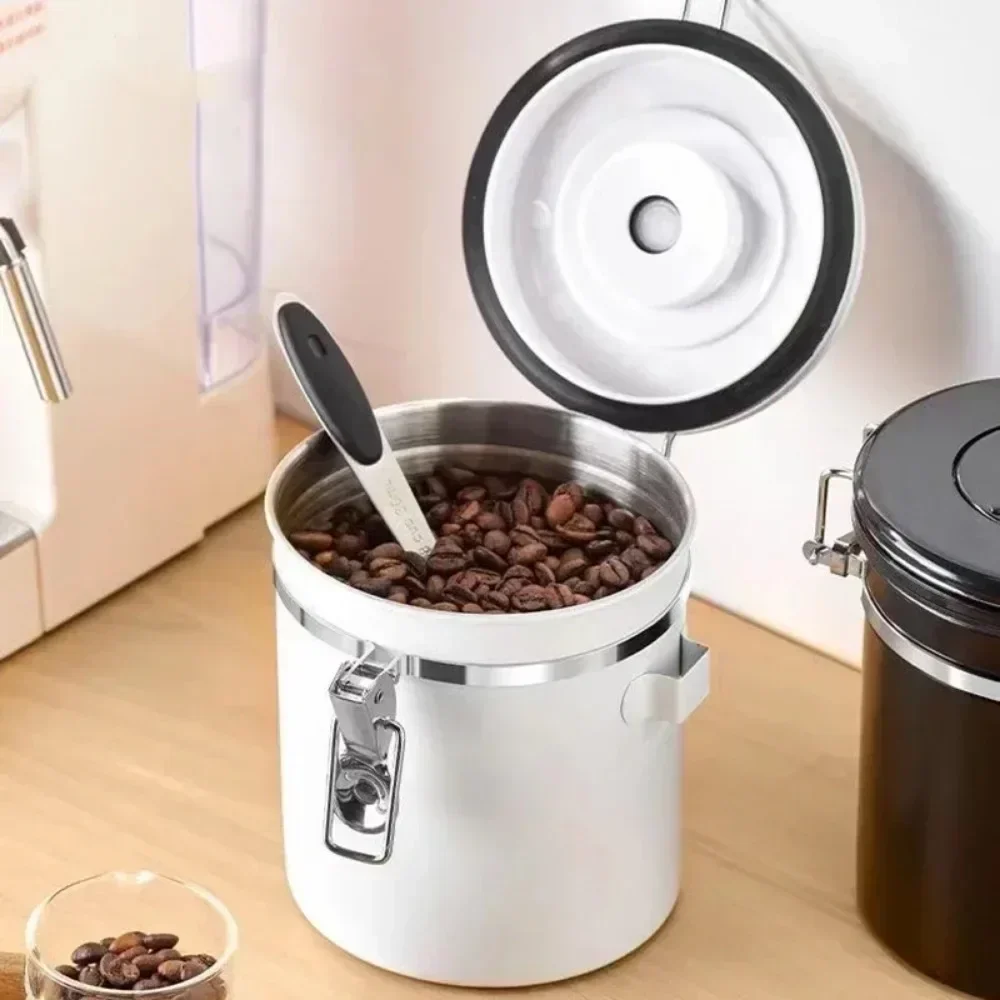 Food Storage Keep Hot - ภาชนะเก็บอาหารสุญญากาศสแตนเลส 1200/1500/1800 มล. กระปุกสุญญากาศ สำหรับเก็บเมล็ดกาแฟ ธัญพืช