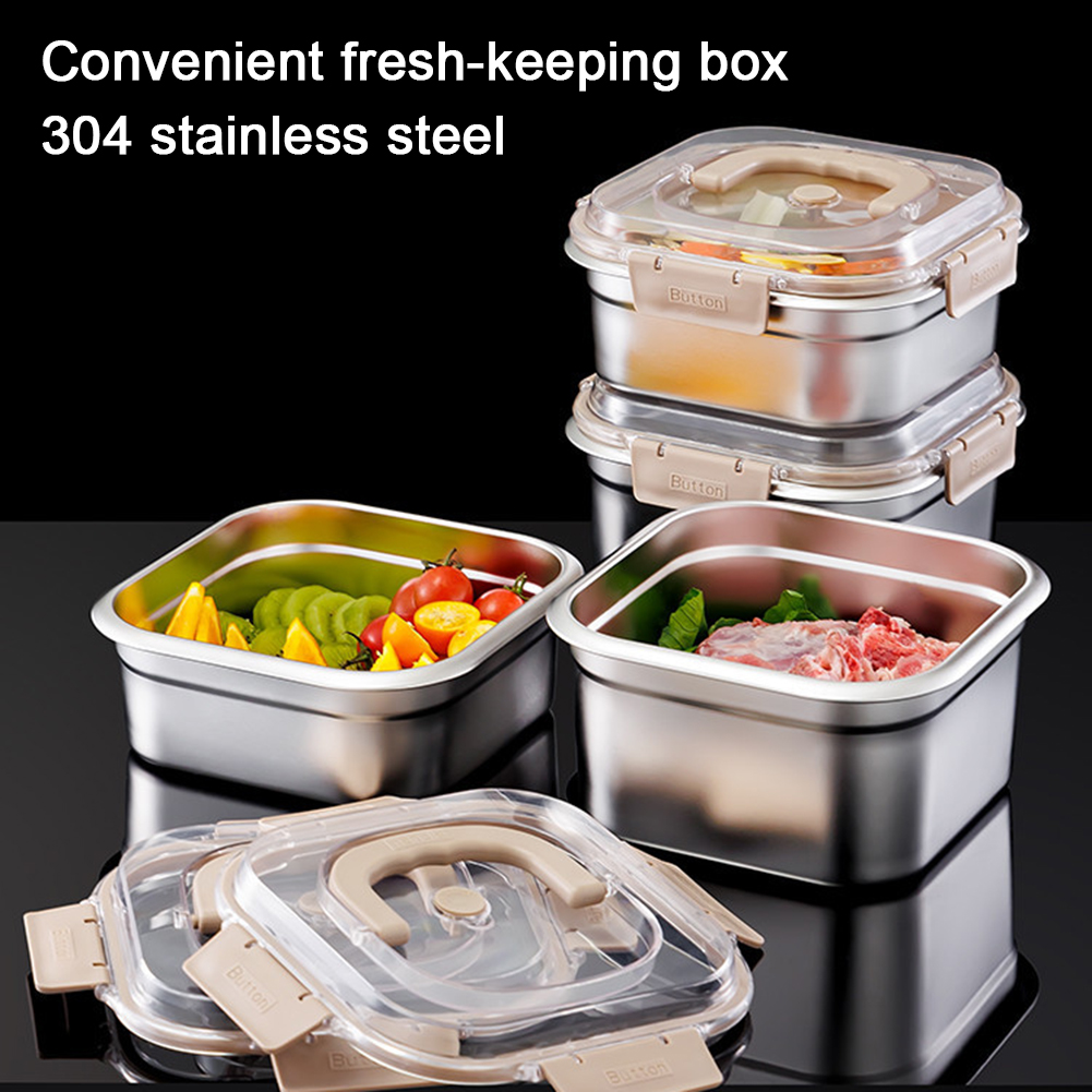 Food Storage Keep Hot - Hot Kitchen สแตนเลสสตีลสดกล่องผลไม้ขนมขบเคี้ยวกล่องอาหารกลางวันตู้เย็นเกรดอาหารเก็บปิกนิกกลางแจ้งกรณี
