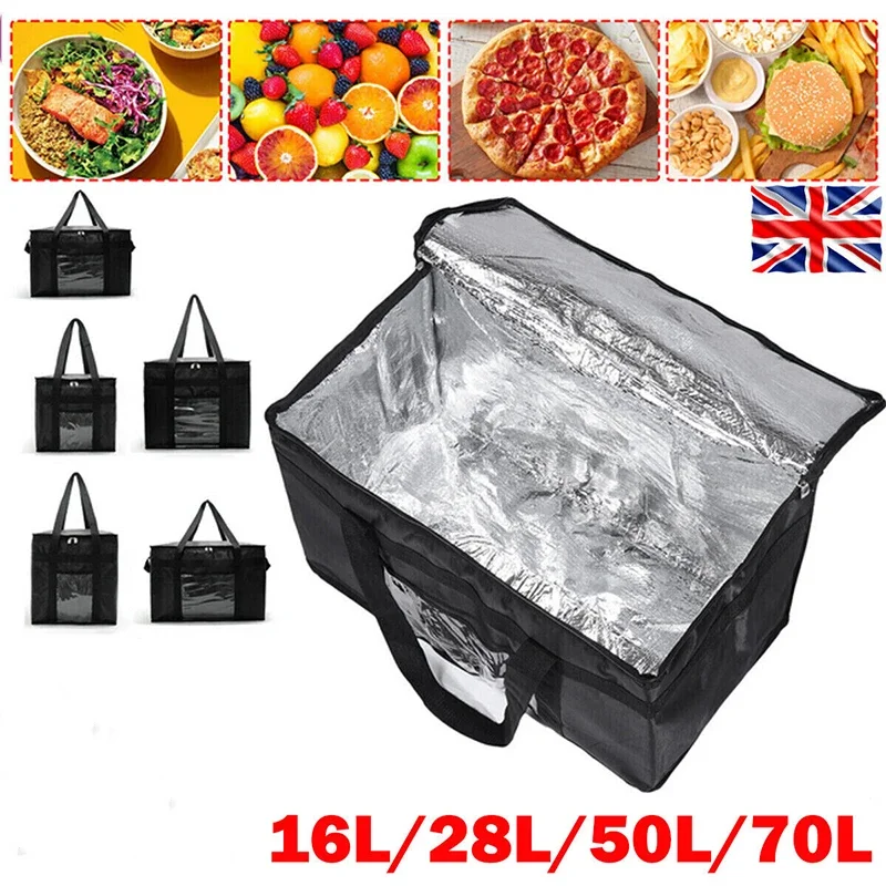 Food Storage Zipper - 16L-70L ฉนวนความร้อน Tote กระเป๋าขนาดใหญ่ Cooler การจัดส่งซิปความร้อน