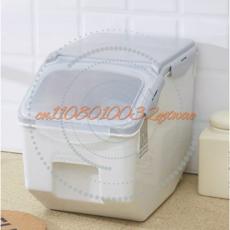 Food Storage Large - กล่องเก็บข้าวขนาดใหญ่ 10/15 กก. กล่องเก็บธัญพืชในครัว ปิดผนึกกันความชื้น ภาชนะเก็บอาหารสัตว์เลี้ยงพลาสติก