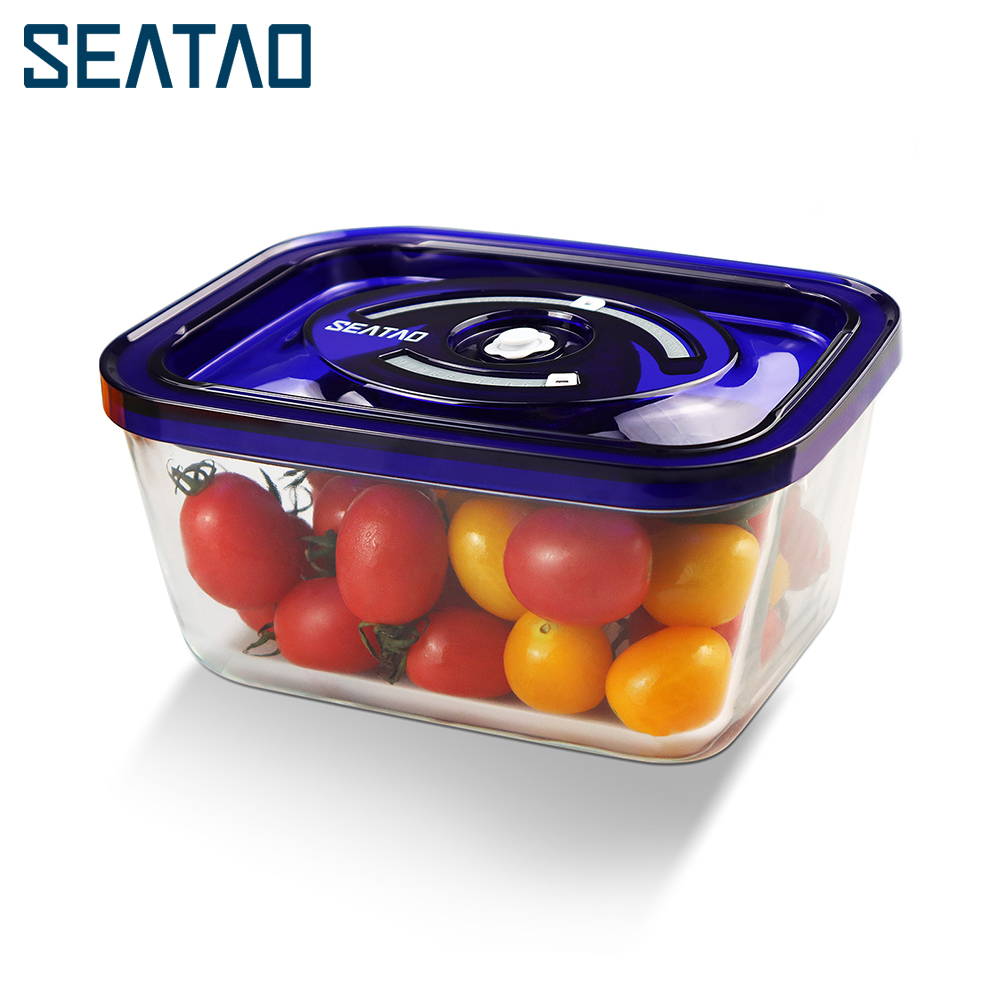 Food Storage Prep Containers - SEATAO คอนเทนเนอร์อาหาร Preserve หมักสูญญากาศซีล Airtight พร้อมฝาปิดภาชนะบรรจุอาหาร