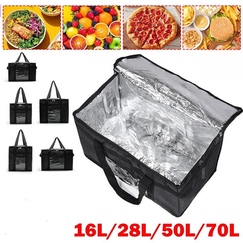 Food Storage Zipper - ถุงเก็บความเย็นด้วยฉนวนเก็บความเย็นได้70L เพื่อรักษาความแบบพกพาความจุขนาดใหญ่ของความเย็นกระเป๋าใส่ข้าวกลางวันมีซิปถุงฟอยล์ดีบุกสำหรับปิกนิกตั้งแคมป์