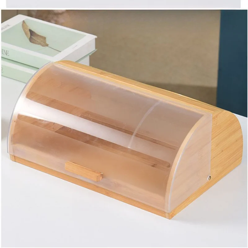 กล่องใส่ขนมปังไม้ไผ่พร้อมฝาอะค - Food Storage Acrylic Containers บทวิจารณ์และราคา