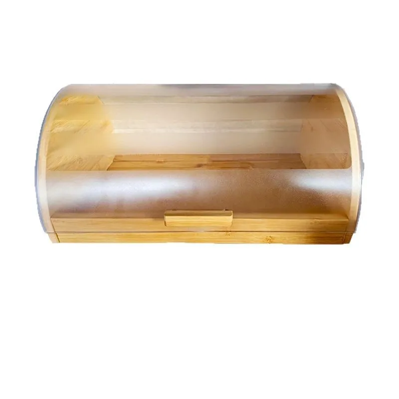 กล่องใส่ขนมปังไม้ไผ่พร้อมฝาอะค - Food Storage Acrylic Containers บทวิจารณ์และราคา
