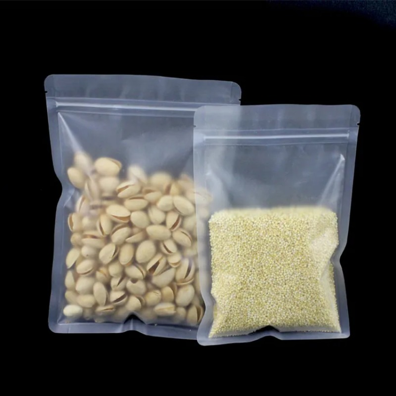 ถุงซิปพลาสติกเคลือบด้าน 100 ชิ - Food Storage Bags Zip Lock Pouch บทวิจารณ์และราคา