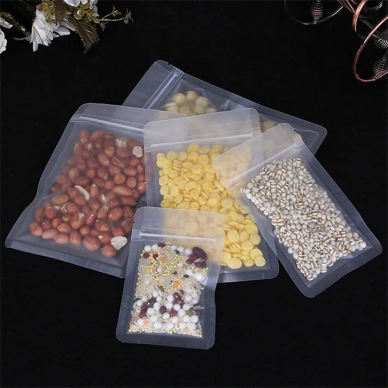 ถุงซิปพลาสติกเคลือบด้าน 100 ชิ - Food Storage Bags Zip Lock Pouch บทวิจารณ์และราคา