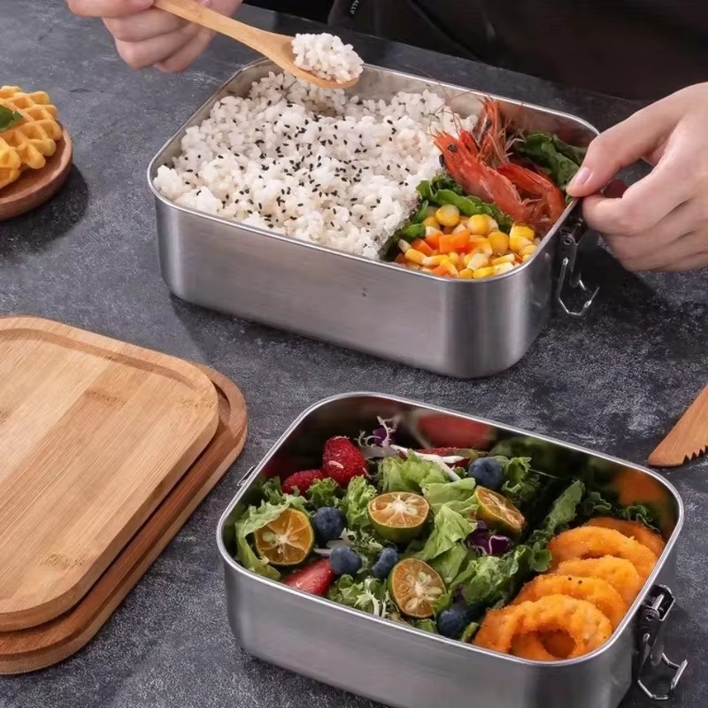 กล่องอาหารกลางวันสแตนเลส 304 ท - Food Storage Lunch Box บทวิจารณ์และราคา