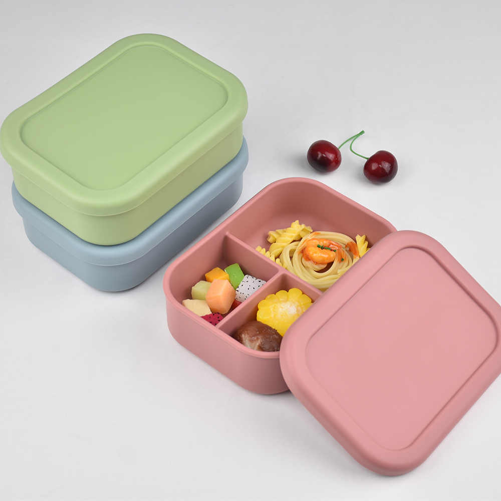 กล่องอาหารกลางวันแบบซิลิโคน 3  - Food Storage Prep Containers บทวิจารณ์และราคา