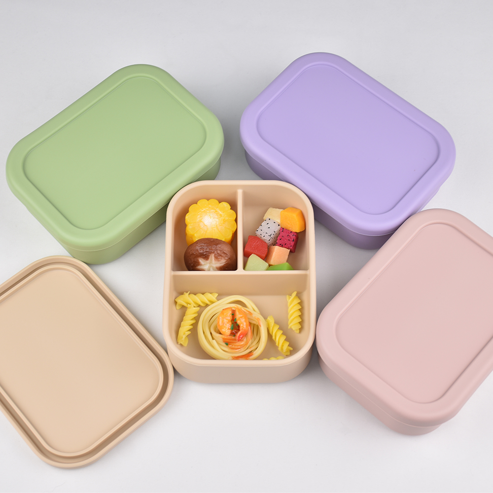 กล่องอาหารกลางวันแบบซิลิโคน 3  - Food Storage Prep Containers บทวิจารณ์และราคา