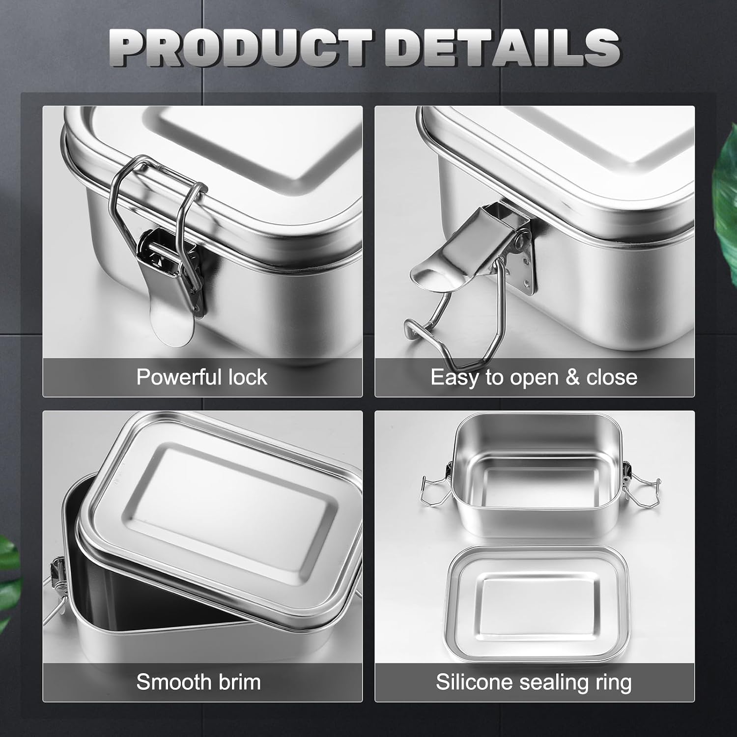 ภาชนะเก็บอาหารสแตนเลสพร้อมฝาปิ - Food Storage Prep Containers บทวิจารณ์และราคา