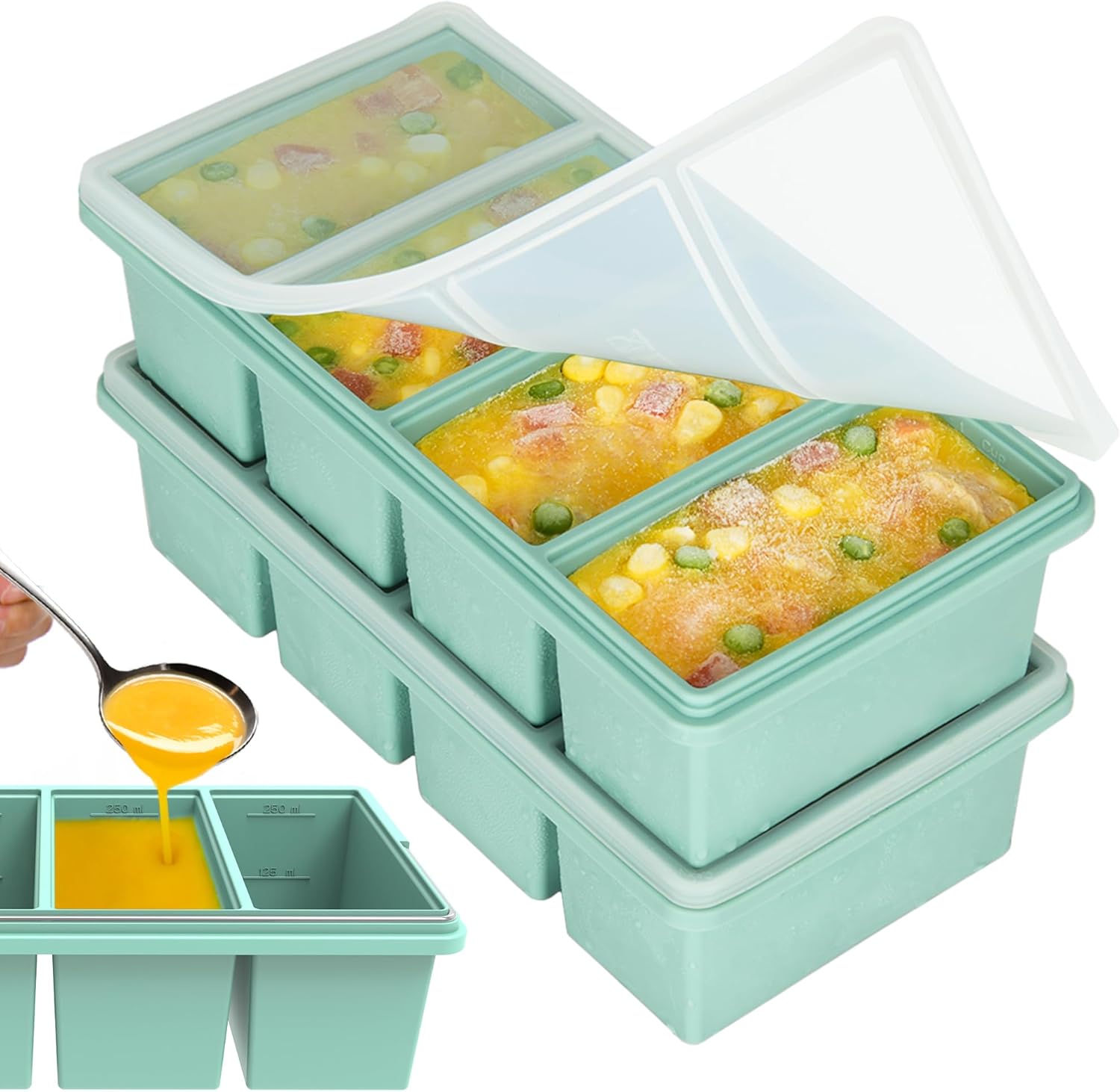 แม่พิมพ์ซิลิโคนสำหรับทำน้ำแข็ง - Xxl Food Storage Container บทวิจารณ์และราคา