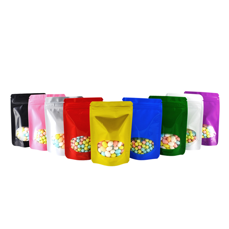 100 Pcs อลูมิเนียมฟอยล์ยืนขึ้น - Food Storage Bags Zip Lock Pouch บทวิจารณ์และราคา