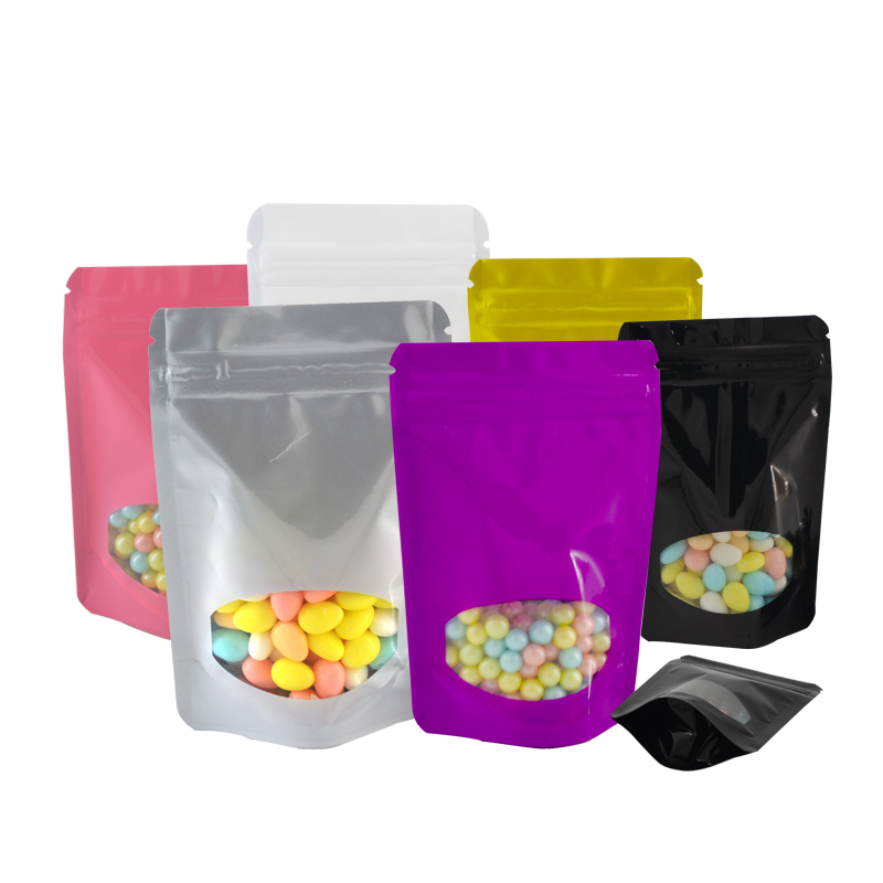 100 Pcs อลูมิเนียมฟอยล์ยืนขึ้น - Food Storage Bags Zip Lock Pouch บทวิจารณ์และราคา