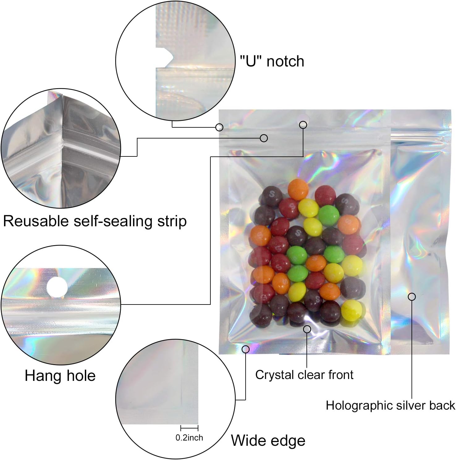 ถุงปิดผนึกด้วยเลเซอร์50/10ชิ้น - Food Storage Bags Zip Lock Pouch บทวิจารณ์และราคา