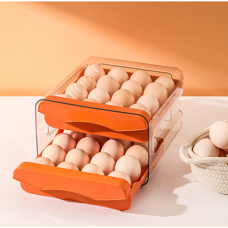 กล่องเก็บไข่สองชั้นพร้อมลิ้นชั - Food Storage Box Large บทวิจารณ์และราคา