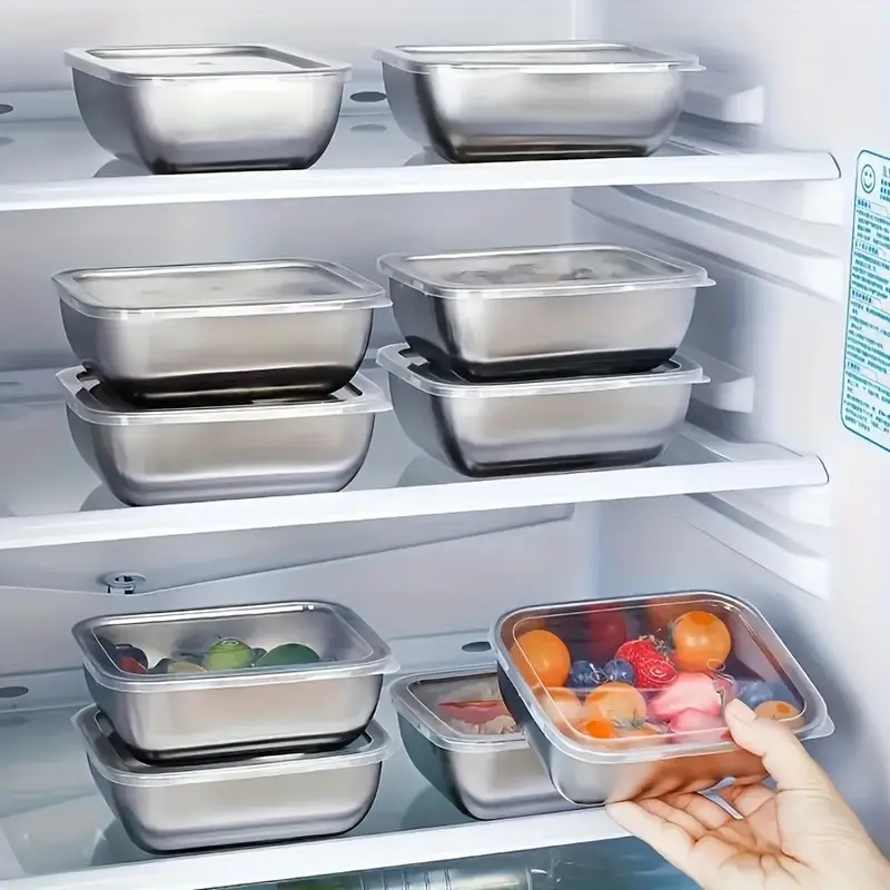 กล่องเก็บอาหารสแตนเลส 5 ชิ้น ก - Food Storage Prep Containers บทวิจารณ์และราคา