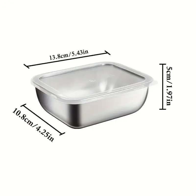 กล่องเก็บอาหารสแตนเลส 5 ชิ้น ก - Food Storage Prep Containers บทวิจารณ์และราคา