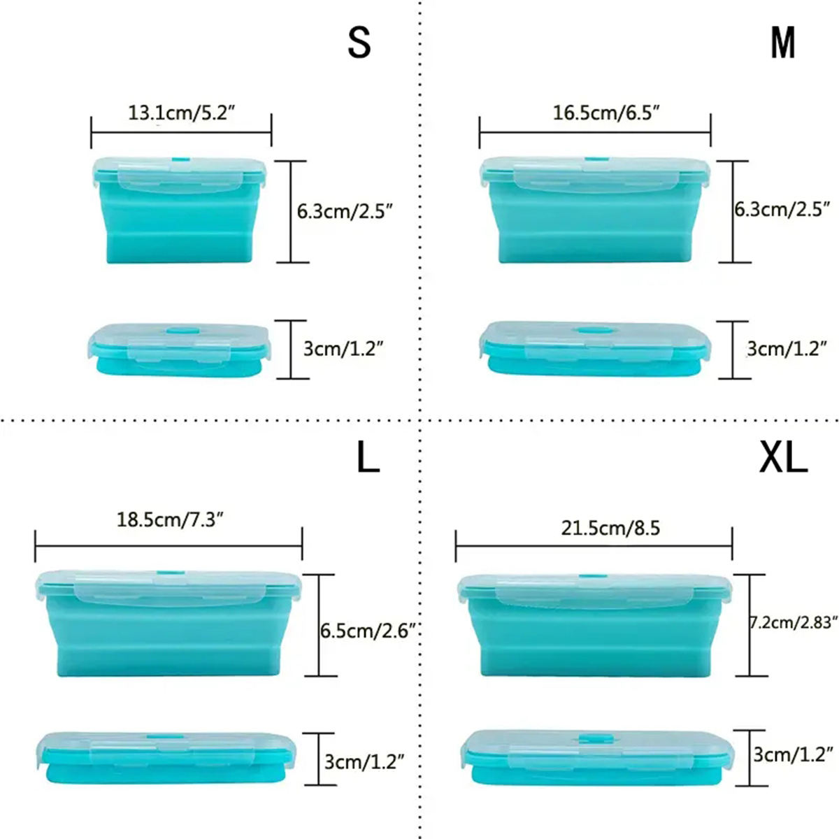 ภาชนะเก็บอาหารซิลิโคนพับได้พร้ - Food Storage Lunch Box บทวิจารณ์และราคา