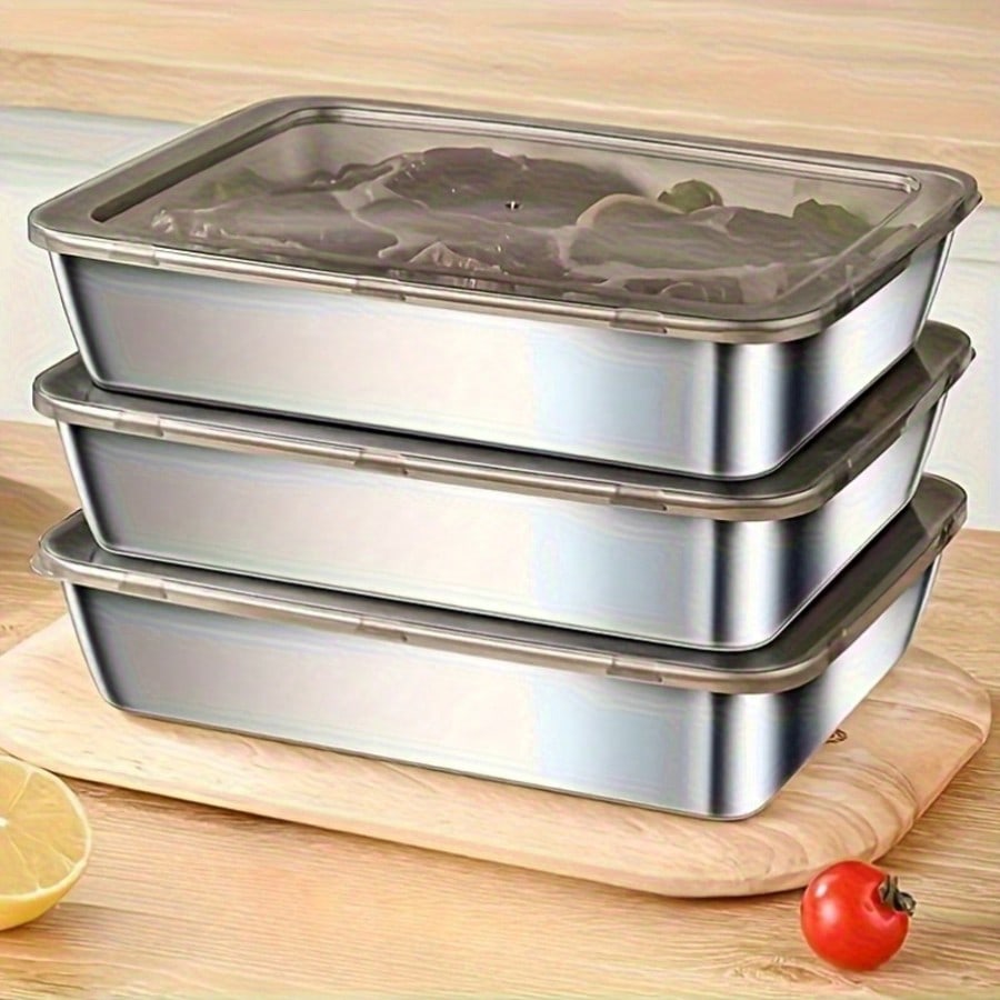ชุดภาชนะเก็บอาหารสแตนเลส 6 ชิ้ - Food Storage Prep Containers บทวิจารณ์และราคา
