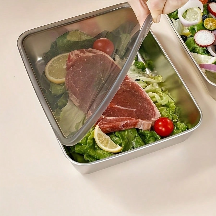ชุดภาชนะเก็บอาหารสแตนเลส 6 ชิ้ - Food Storage Prep Containers บทวิจารณ์และราคา