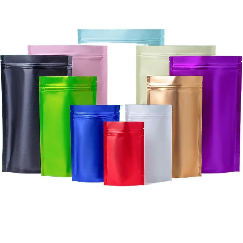 100 ชิ้น Custom Matt สําเร็จรู - Food Storage Bags Zip Lock Pouch บทวิจารณ์และราคา