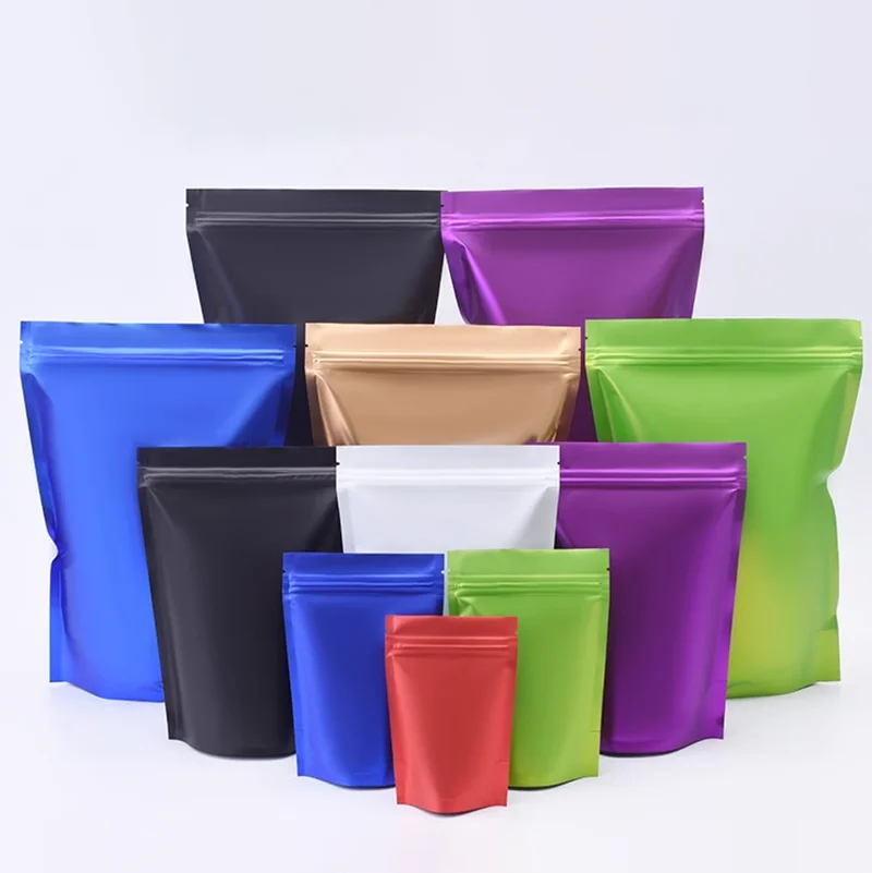 100 ชิ้น Custom Matt สําเร็จรู - Food Storage Bags Zip Lock Pouch บทวิจารณ์และราคา