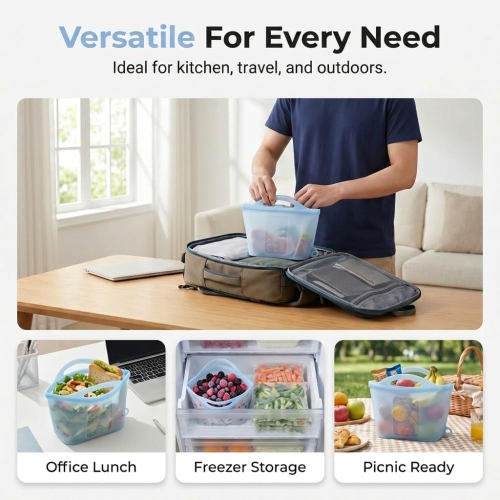 ถุงเก็บอาหารขนาด 1500 มล. ถุงแ - Food Storage Ziploc Bags บทวิจารณ์และราคา