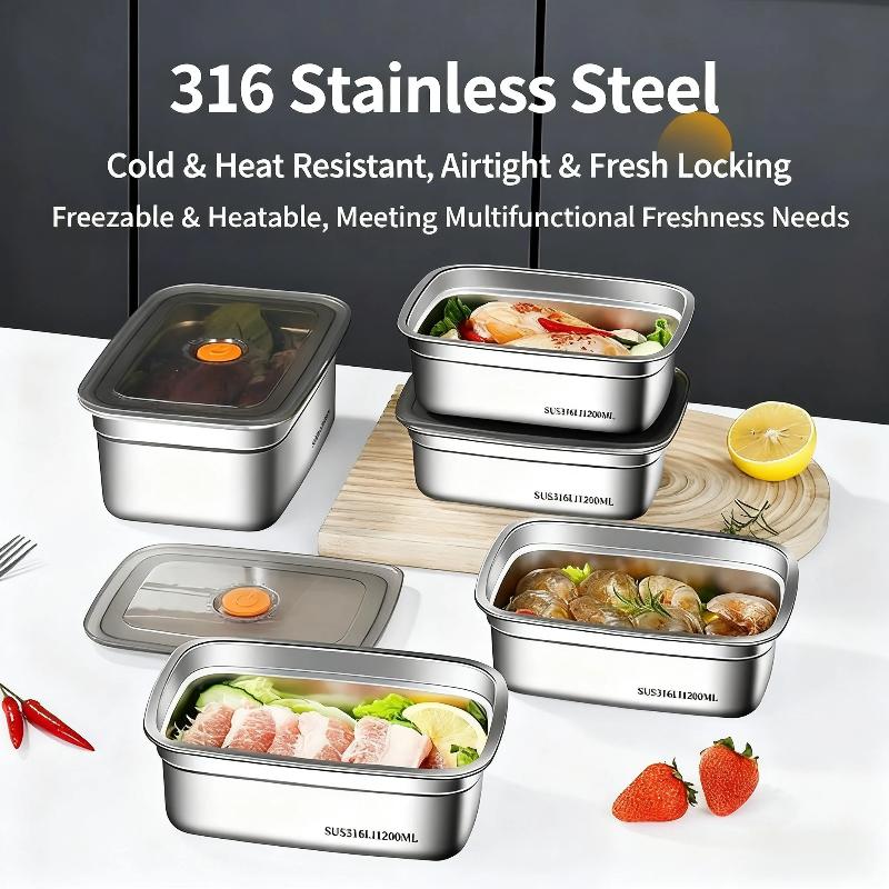 กล่องอาหารกลางวันสแตนเลส เกรดอ - Food Storage Box Large บทวิจารณ์และราคา