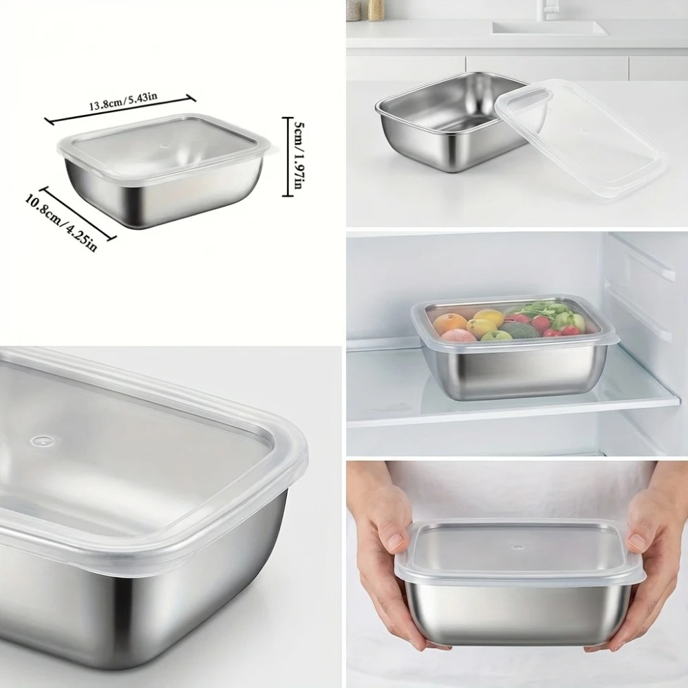 ชุดกล่องเก็บอาหารสแตนเลส 6 ชิ้ - Food Storage Lunch Box บทวิจารณ์และราคา