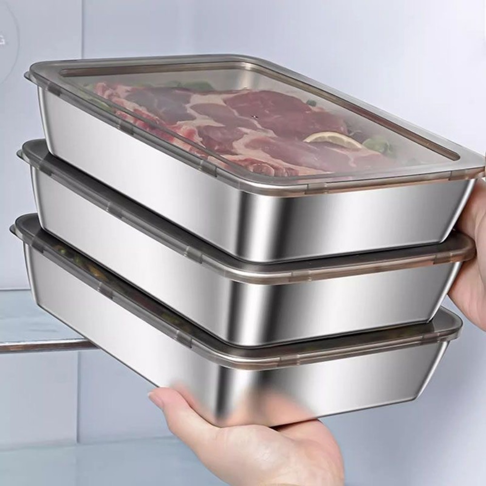 ถาดเสิร์ฟสแตนเลสเกรดอาหารพร้อม - Food Storage Warehouse บทวิจารณ์และราคา