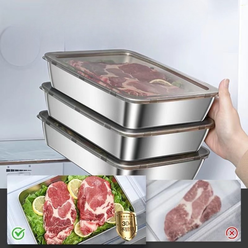 ถาดเสิร์ฟสแตนเลสเกรดอาหารพร้อม - Food Storage Warehouse บทวิจารณ์และราคา