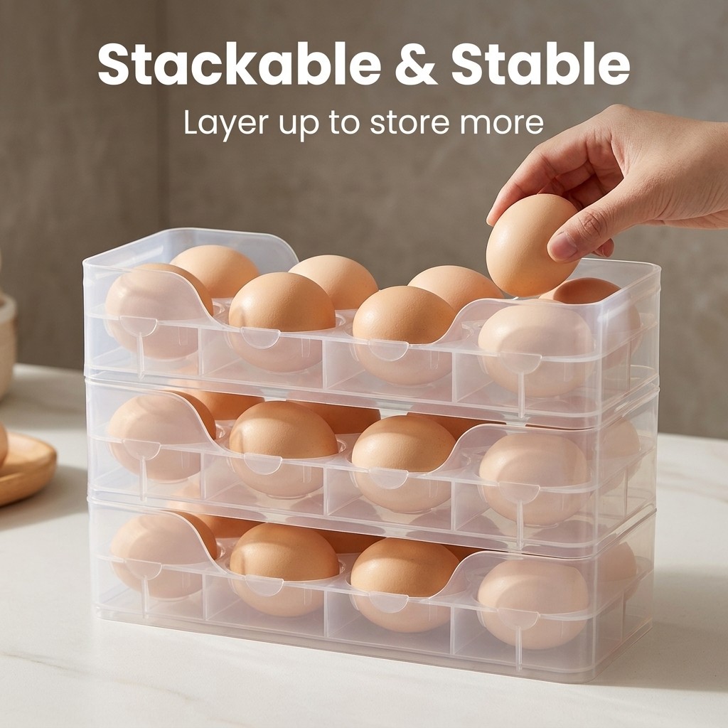 ที่วางไข่แบบซ้อนกันได้ กล่องเก - Food Storage Table บทวิจารณ์และราคา