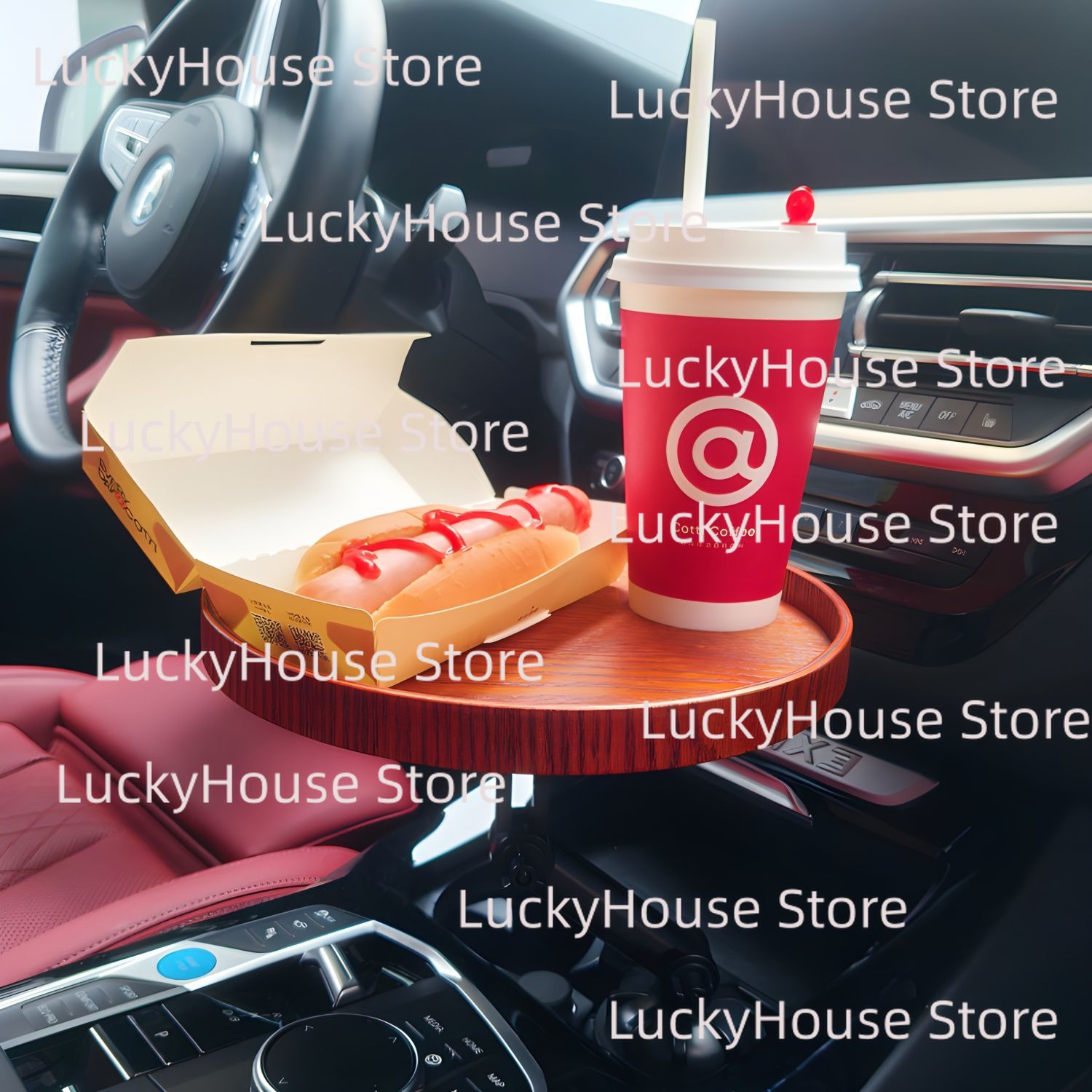 ถาดไม้สำหรับรถยนต์อเนกประสงค์, - Food Storage Table บทวิจารณ์และราคา