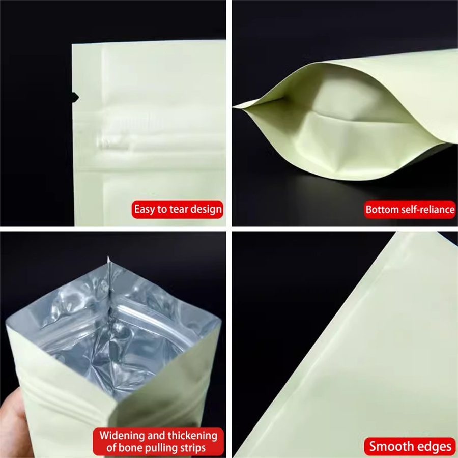 50/100PCS ซิปสีเหลืองอ่อนแบบด้ - Food Storage Zipper บทวิจารณ์และราคา