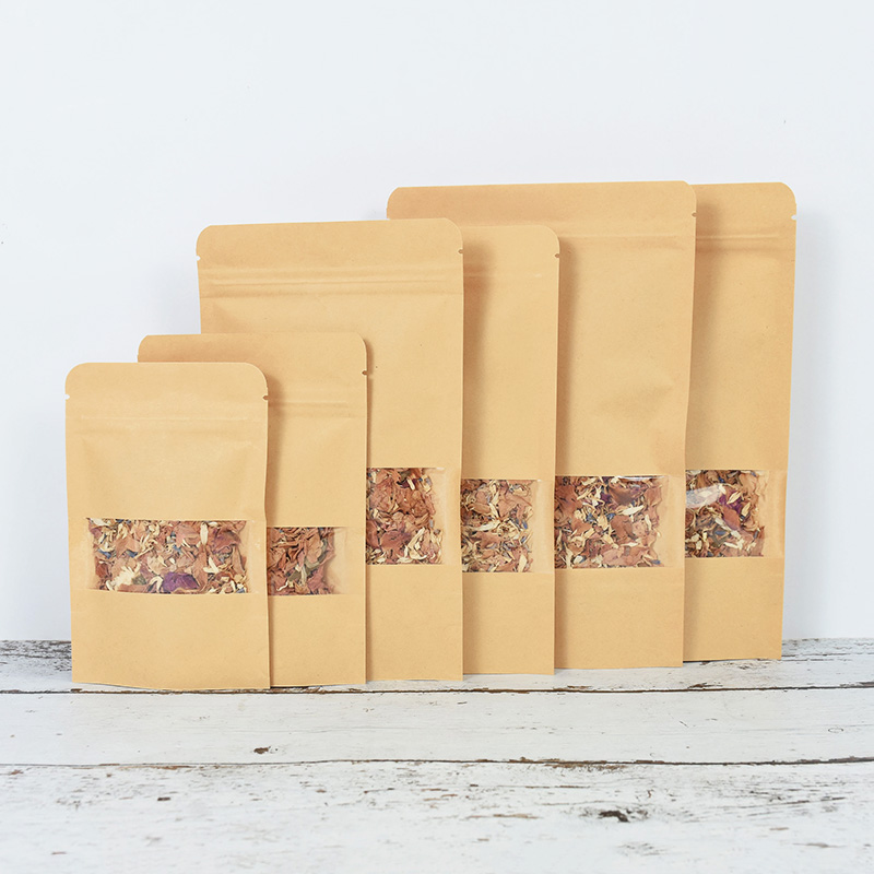 20/50pcs กระดาษคราฟท์ซิปล็อคถุ - Food Storage Bags Zip Lock Pouch บทวิจารณ์และราคา