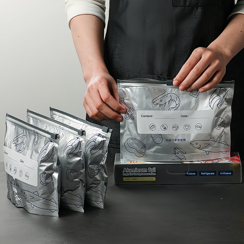 ถุงเก็บอาหารอลูมิเนียมฟอยล์ขนา - Food Storage Bags Zip Lock Pouch บทวิจารณ์และราคา