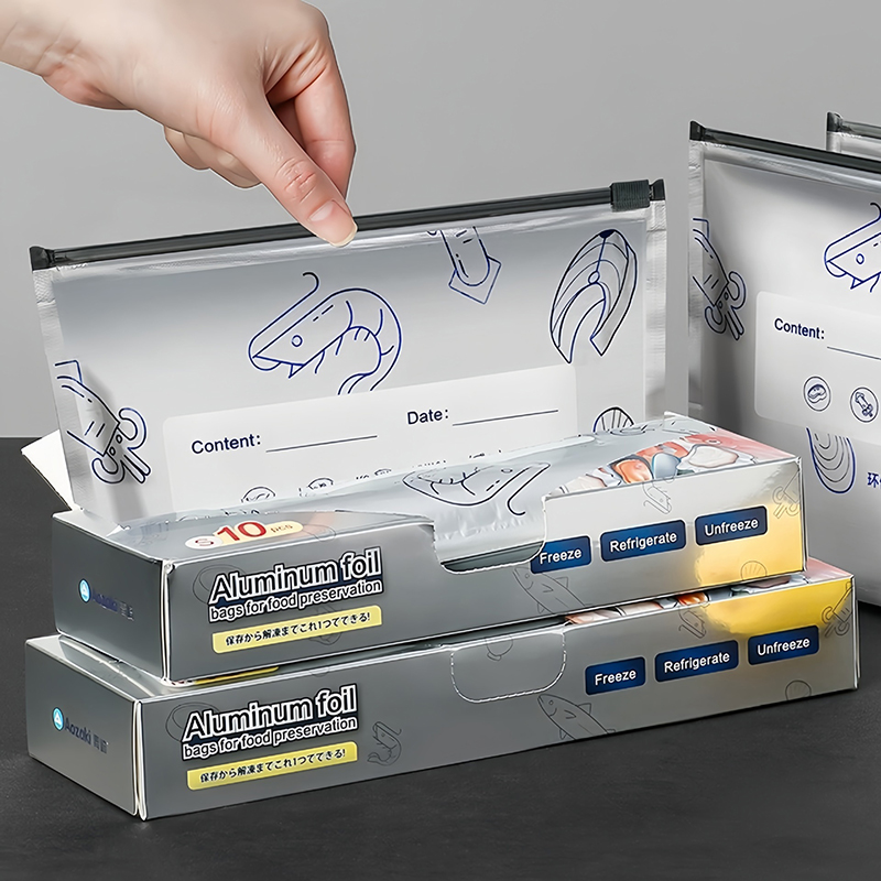ถุงเก็บอาหารอลูมิเนียมฟอยล์ขนา - Food Storage Bags Zip Lock Pouch บทวิจารณ์และราคา