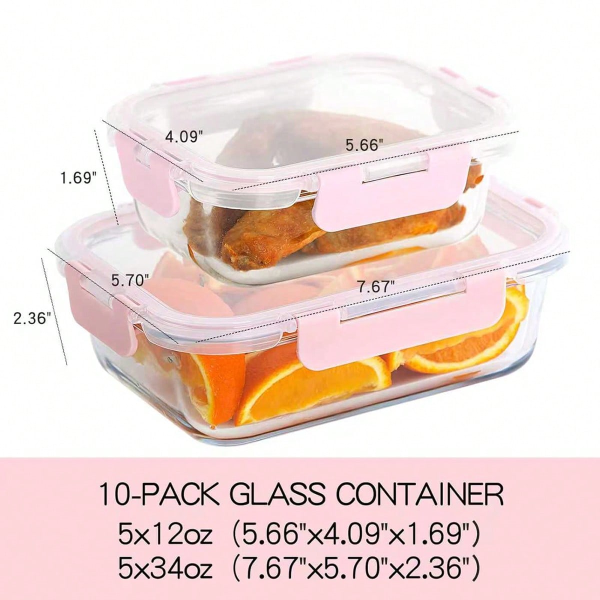 ชุดกล่องแก้วสำหรับเตรียมอาหาร  - Food Storage Lunch Box บทวิจารณ์และราคา