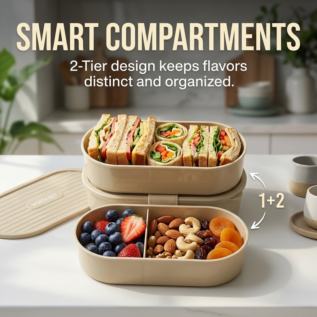 ชุดกล่องอาหารกลางวันพลาสติกแบบ - Food Storage Safe บทวิจารณ์และราคา