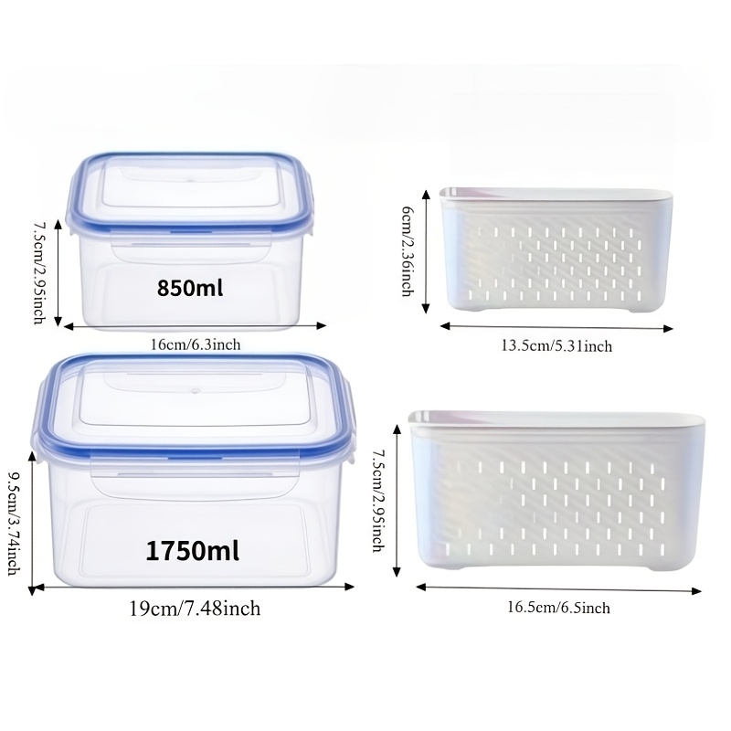 4 ชิ้น/ชุด กล่องเก็บอาหารป้องก - Food Storage Prep Containers บทวิจารณ์และราคา