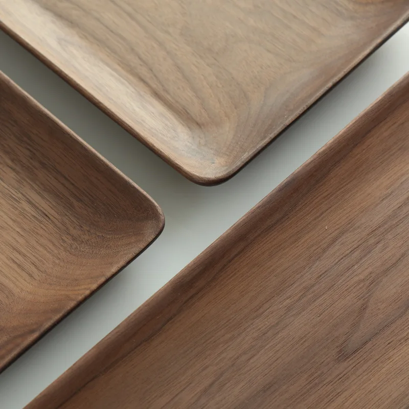 ถาดไม้วอลนัทสีดำแบบชิ้นเดียว ท - Food Storage And Organizer บทวิจารณ์และราคา