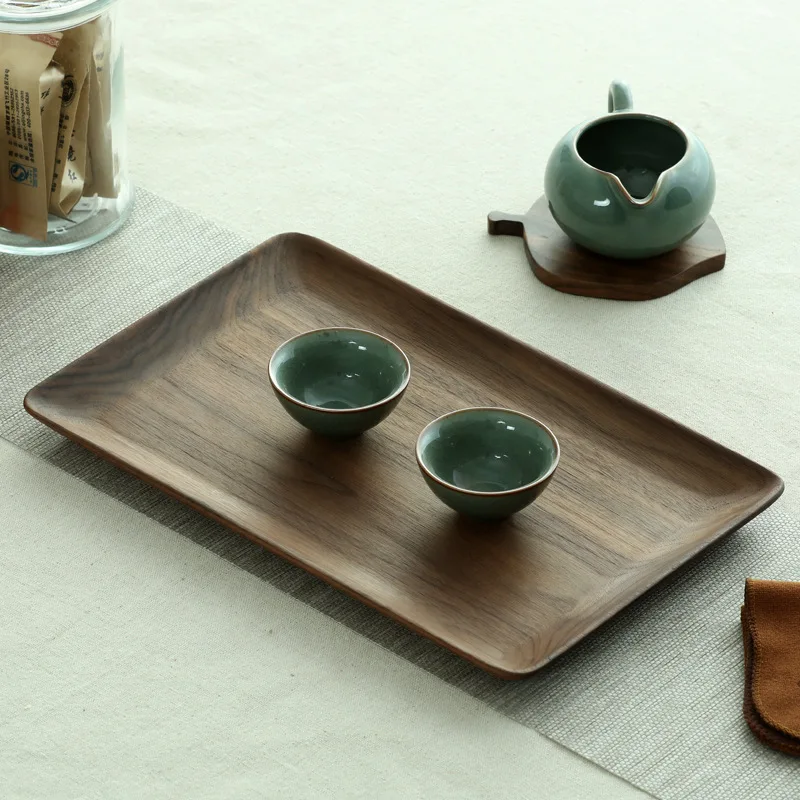ถาดไม้วอลนัทสีดำแบบชิ้นเดียว ท - Food Storage And Organizer บทวิจารณ์และราคา