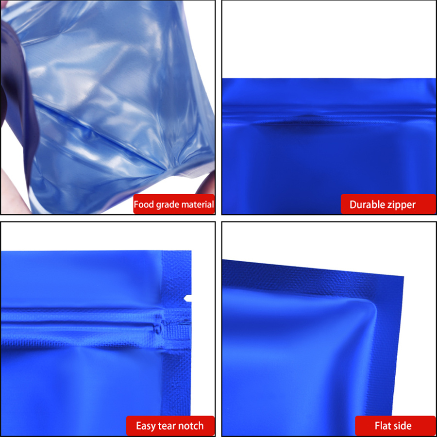 100 ชิ้น ถุงซิปฟอยล์สีน้ำเงินด - Food Storage Zipper บทวิจารณ์และราคา