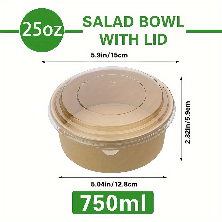ชามกระดาษขนาด 25 ออนซ์/750 มล. - Food Storage Warehouse บทวิจารณ์และราคา