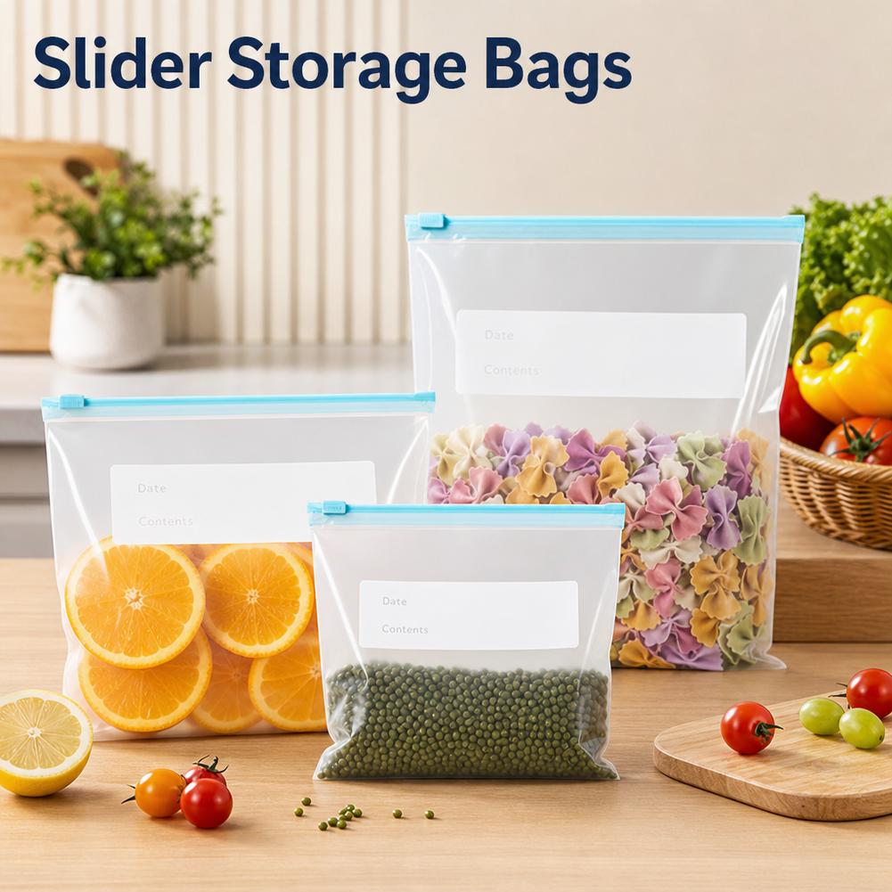 ถุงซิปล็อคแบบใช้ซ้ำได้ 10-20 ช - Food Storage Bags Zip Lock Pouch บทวิจารณ์และราคา